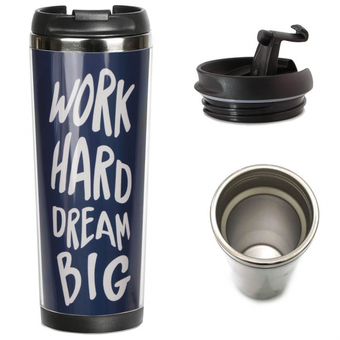 Термокружка ZIZ Мечтай работай 380 мл (21098) Термокружка ZIZ Мечтай работай 380 мл (21098)