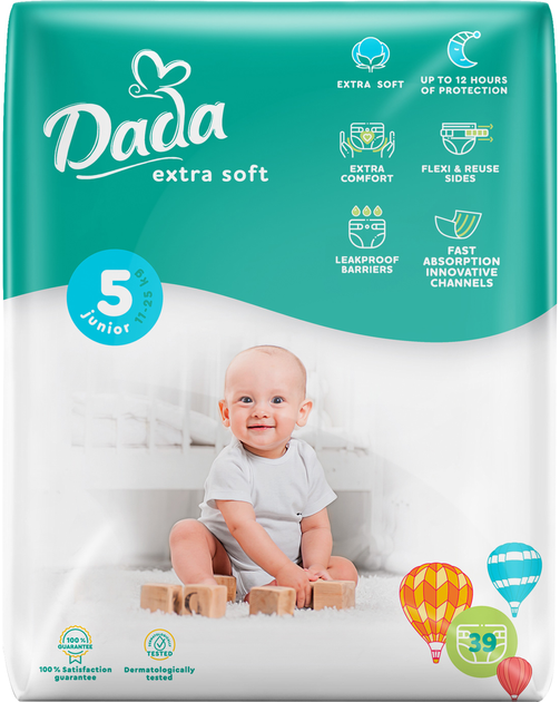 Підгузки дитячі Dada Extra Soft Junior р. 5 11-25 кг 39 шт. (2291736113)