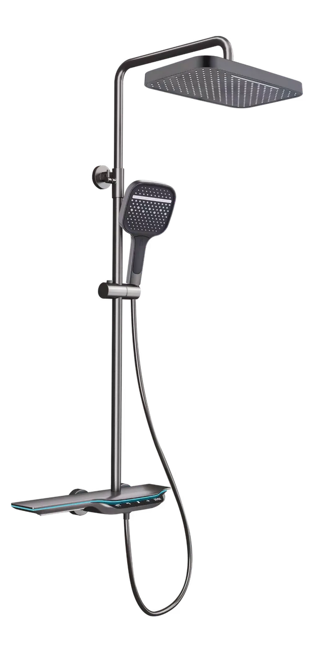 Душевая колонна с термостатическим смесителем MIXXUS PREMIUM SPACE-009-J Graphite 3 режима (MI6542)