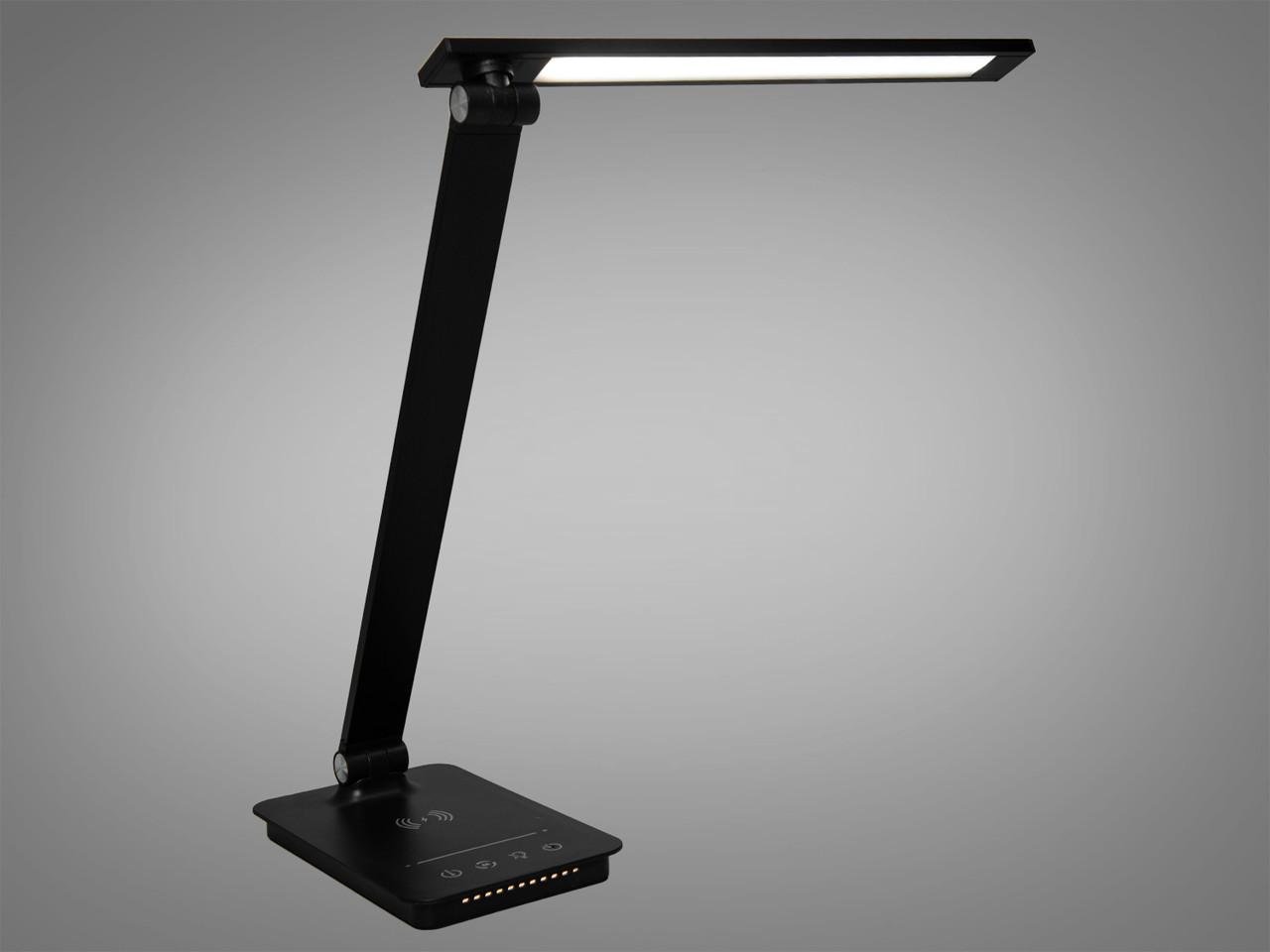 Настольная лампа светодиодная с USB зарядкой и ночником A5502P-BK-W-CH-LS на 6W Черный (2140355295)