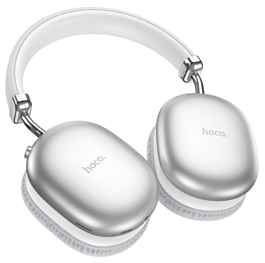 Навушники бездротові Hoco W35 Max Joy BT headphones BT5.3/AUX/TF 90h з мікрофоном Срібний - фото 2