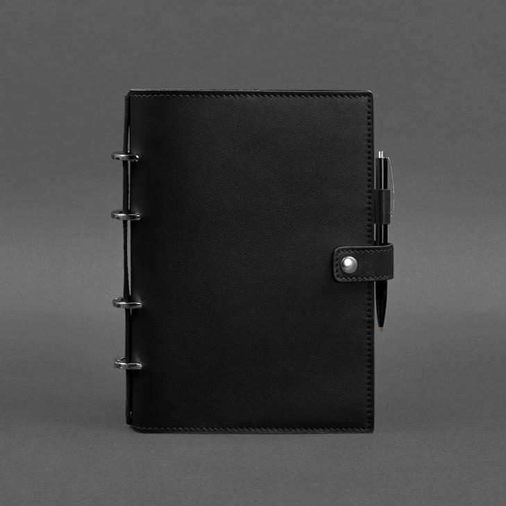 Блокнот шкіряний Софт-бук 9.1 з датованим блоком Чорний (A-027484) - фото 4 Блокнот шкіряний Софт-бук 9.1 з датованим блоком Чорний (A-027484) - фото 4