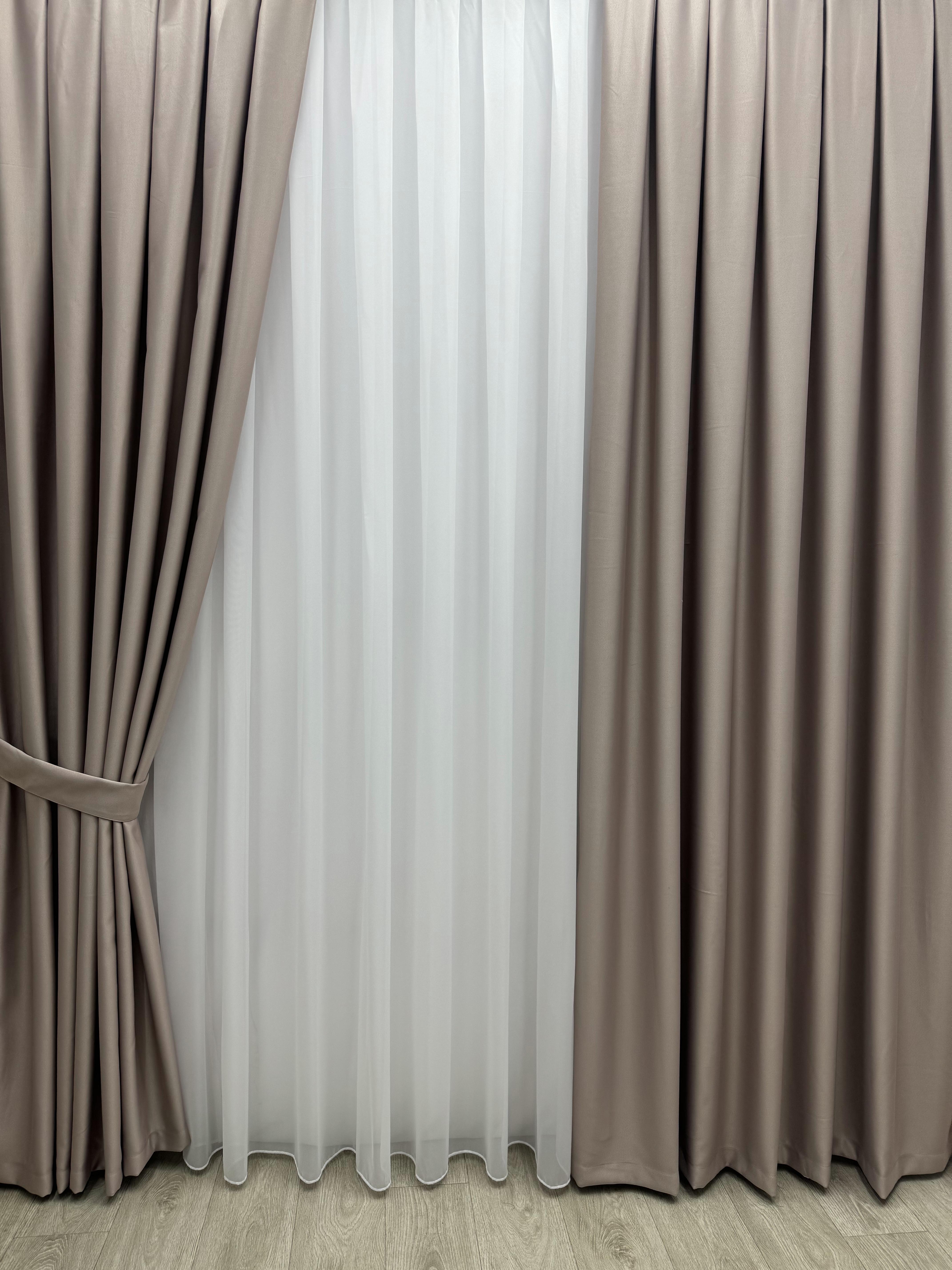 Штора блекаут на тесьме 6 см 150х250 см Светло-лавандовый (11909463)