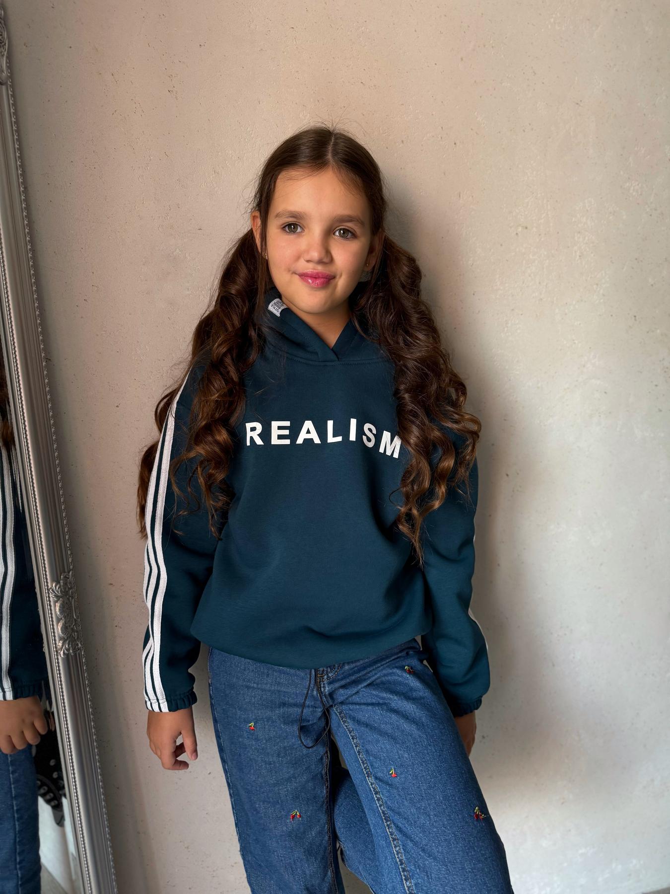 Худи подростковые для девочки IRmAS 1310 рост 164 см Изумрудный