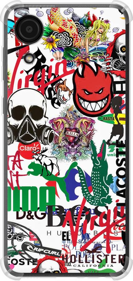 Чехол на Samsung Galaxy A03 Core A032F Many different logos (4022sp-2539-42517)