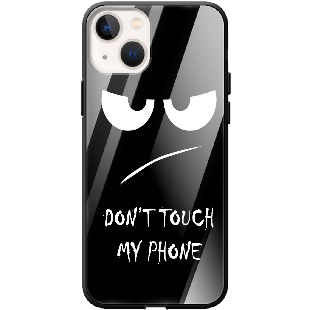 Чохол BoxFace iPhone 13 Don't Touch my Phone Чорний силікон зі склом (43370-up535-43865)