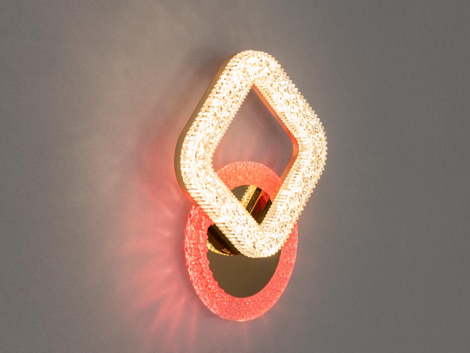 Бра светодиодный с цветной подсветкой 20W Золотой (2205/1G)