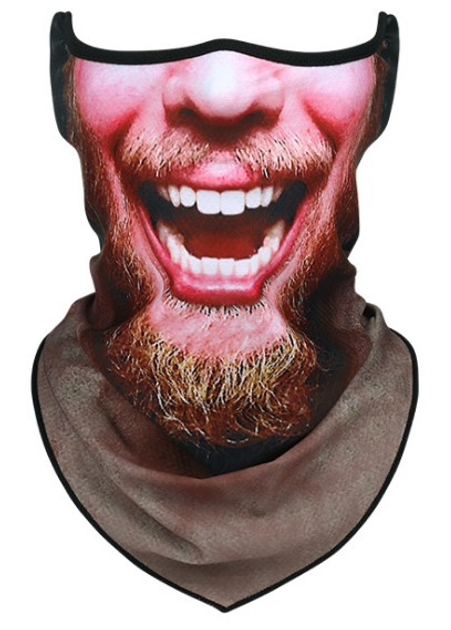 Маска-подшлемник лыжная 3D Викинг с рисунком 3Д One Size (623512421)