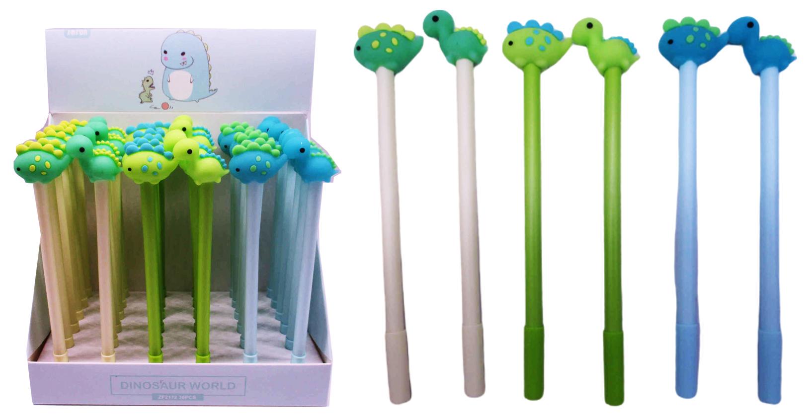 Ручки кулькові -масляні силіконові Динозаври 3 шт. (MTT-115806)
