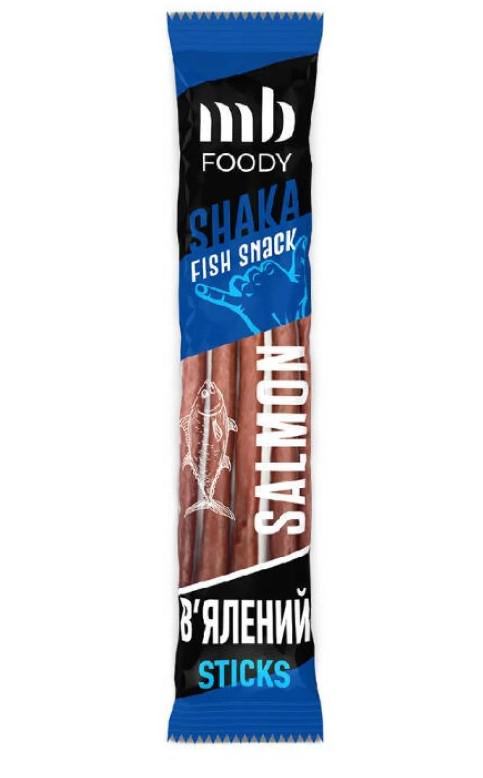 Стікси рибні в'ялені із сьомги FOODY MB FISH Shaka sticks SALMON 35 г (00-00000887)