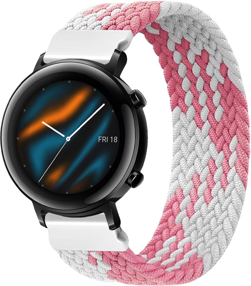 Ремінець Solo Loop Multi для Huawei Watch GT 2 42 мм (145 мм) Pink White (26279-52)