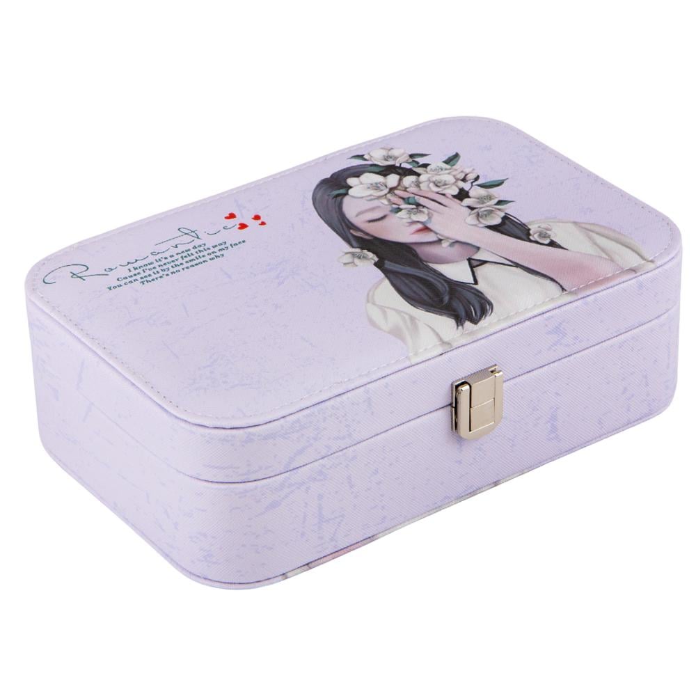 Ящик для украшений Elisey 9065-008 Романтизм из экокожи 15х22,5х7 см Фиолетовый (118-81-9065-008.4)
