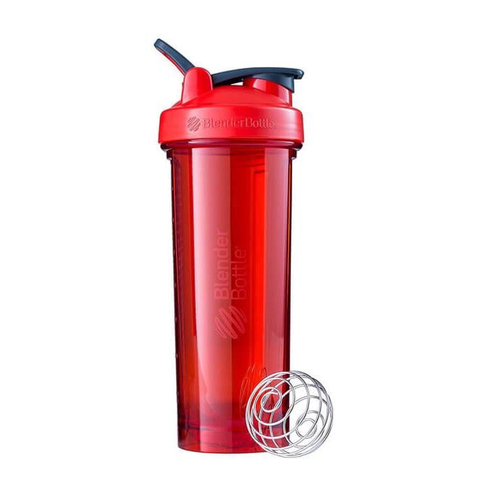 Шейкер для протеїну з тритану з металевою кулькою-вінчиком Blender Bottle Pro32 940 мл Червоний