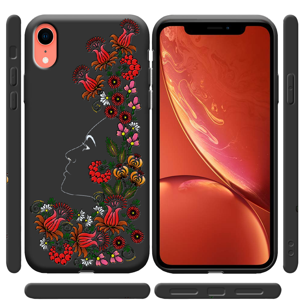 Чохол Boxface iPhone XR 3D Ukrainian Muse Чорний силікон (35417-bk64-38739) - фото 2