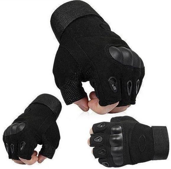 Перчатки военные беспалые OY-001 XL Черный - фото 3