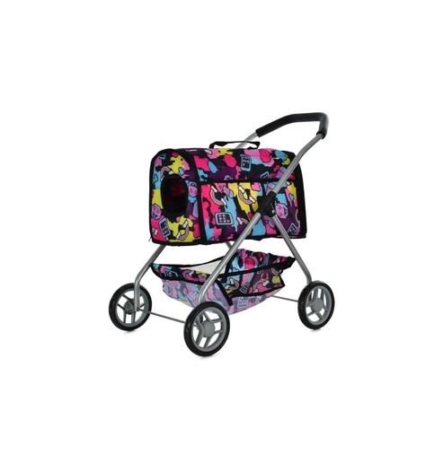 Коляска детская для перевозки животных игрушечных кошек котят/собачек со съемной сумкой (RO01940)