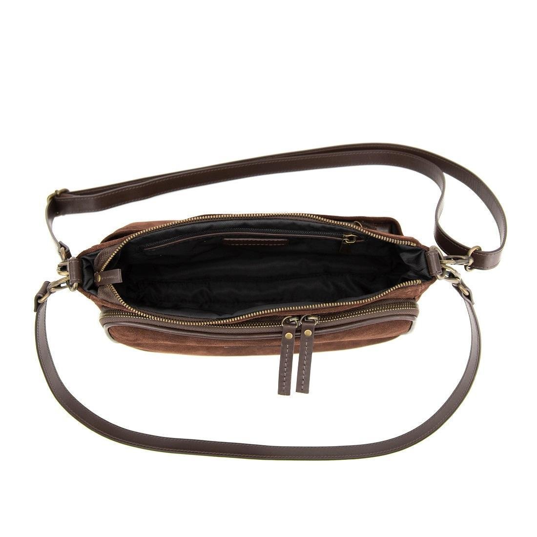 Женская сумка-кроссбоди кожаная Tavinchi CH-001DB-Y Коричневый (2656560089) - фото 6 Женская сумка-кроссбоди кожаная Tavinchi CH-001DB-Y Коричневый (2656560089) - фото 6