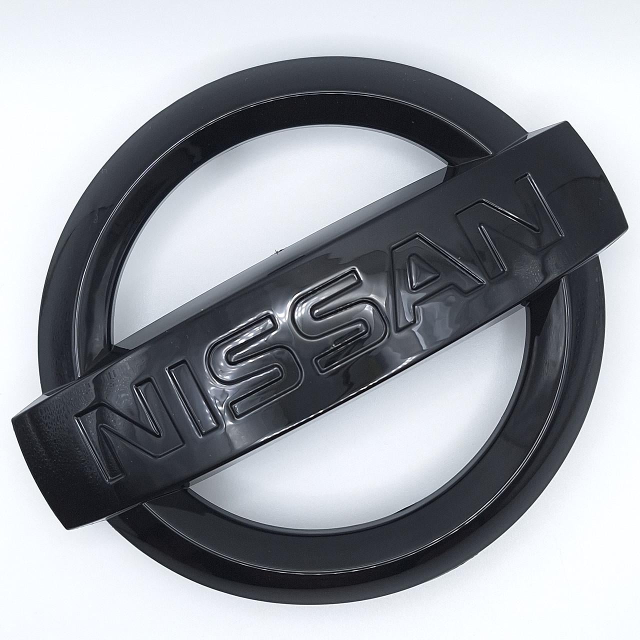 Эмблема Nissan на решетку радиатора 153х131 мм Черный глянцевый (628891JA0A)