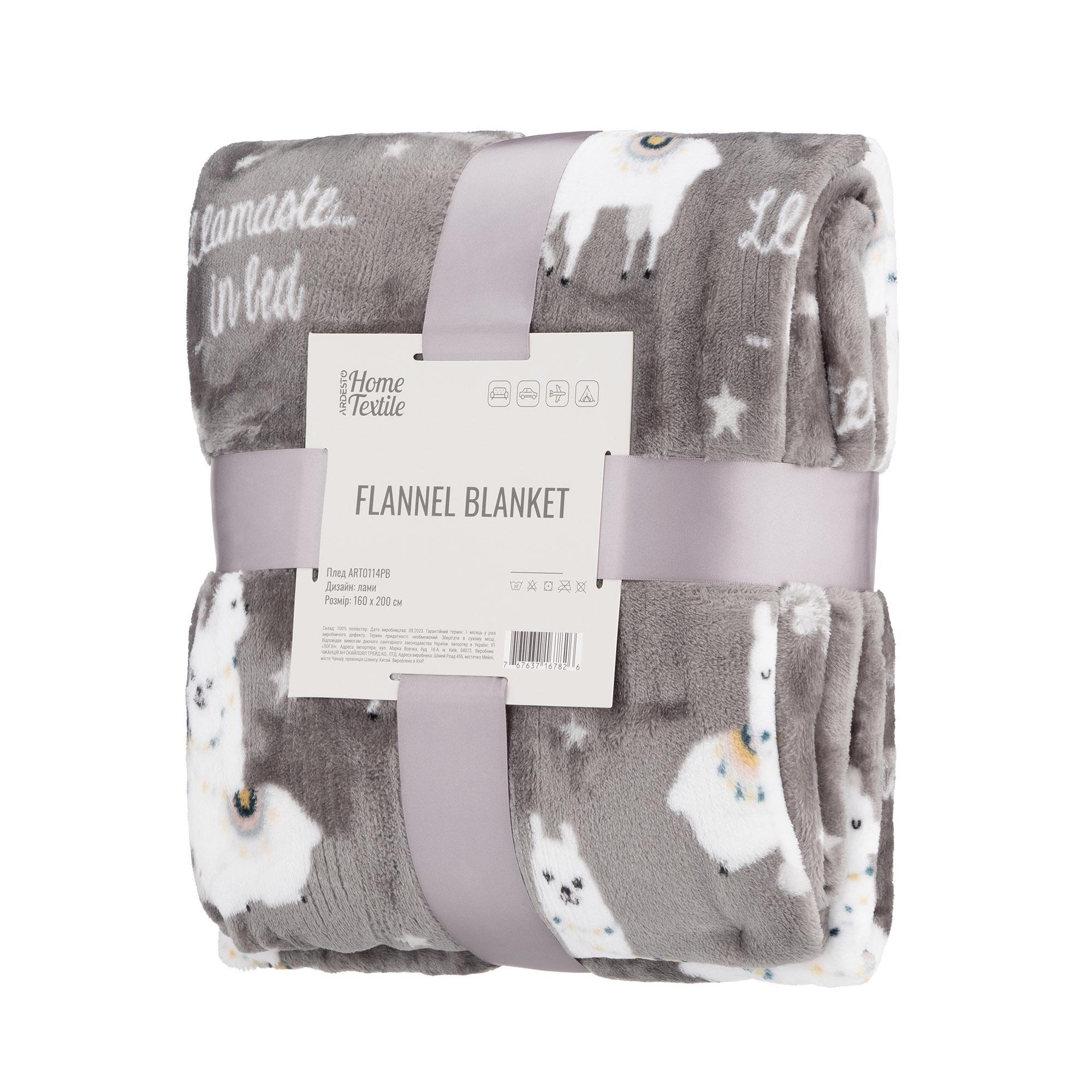Плед Ardesto Flannel Ламы 100% полиэстер 160х200 см (ART0114PB) Плед Ardesto Flannel Ламы 100% полиэстер 160х200 см (ART0114PB)
