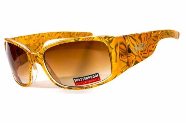 Очки защитные открытые Global Vision Tiger Jazz Gradient Brown