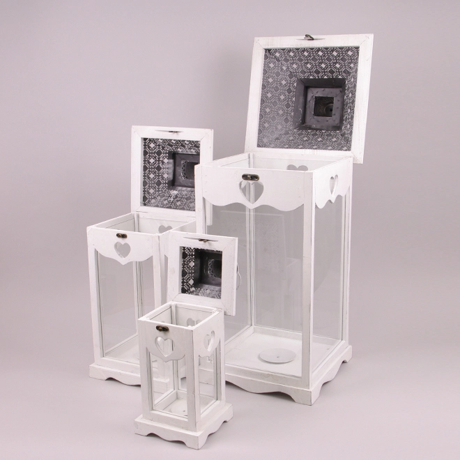 Комплект деревянных фонарей 20AW0153W 3 шт. (38322) - фото 2 Комплект деревянных фонарей 20AW0153W 3 шт. (38322) - фото 2