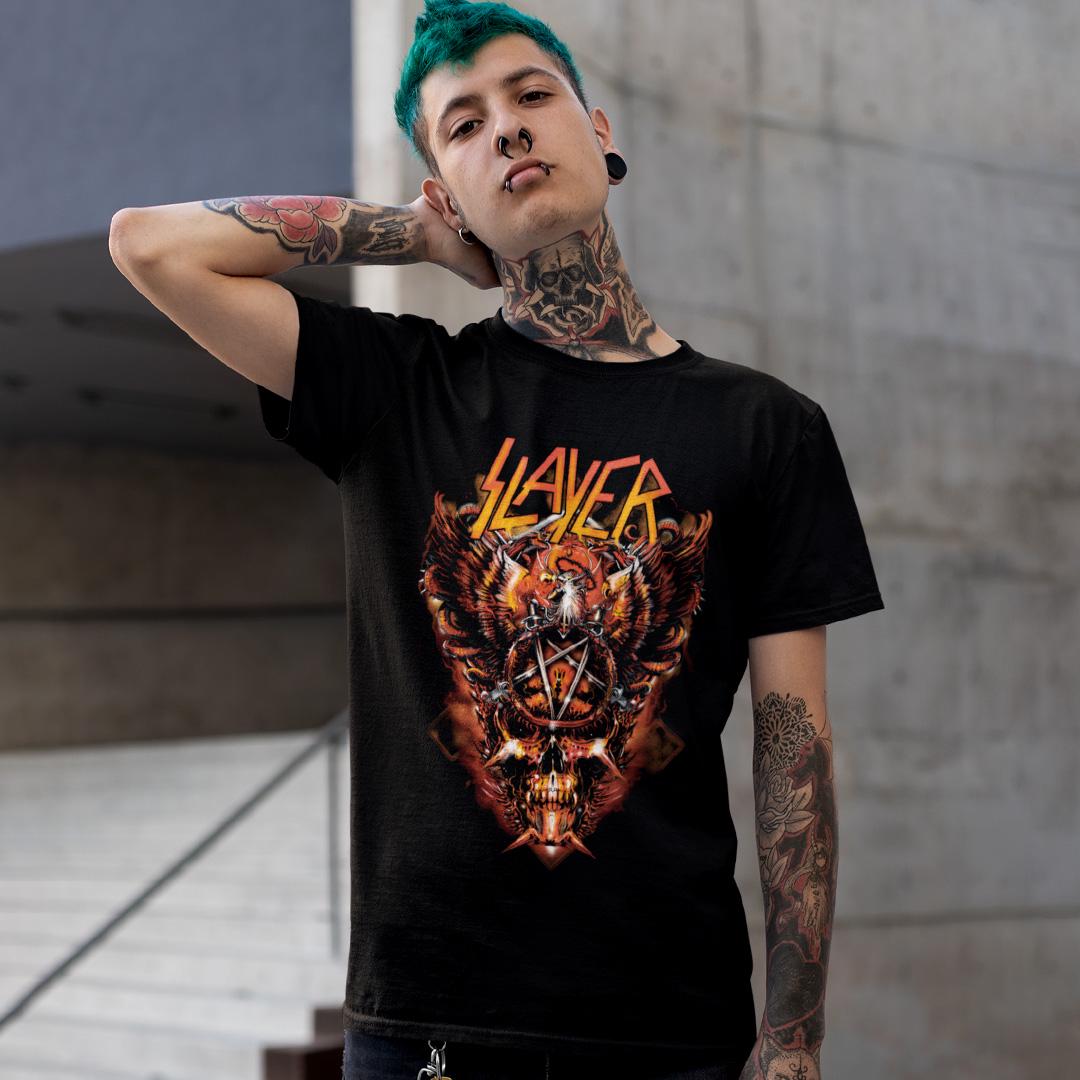 Футболка унисекс Slayer Eagle and Skull 4XL Черный (0000010228)