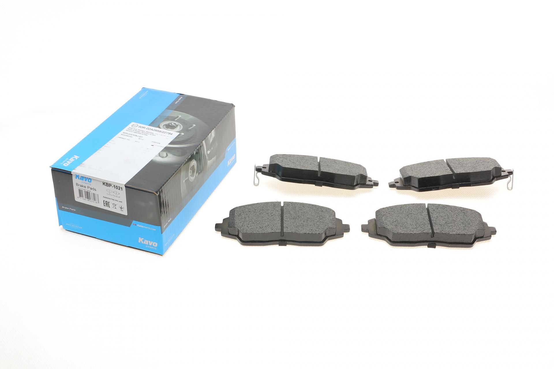 Тормозные колодки передние KAVO PARTS для Chevrolet Aveo 1.2-1.6 11- 142x54 мм (KBP-1021)