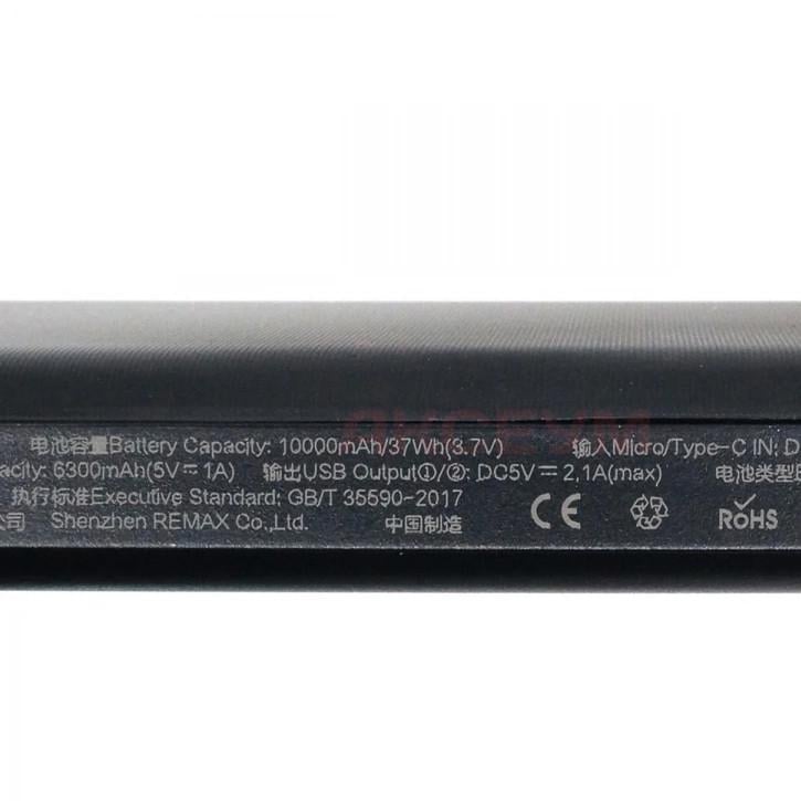 Повербанк Remax RPP-96 2xUSB Type-C 10000 mAh Black (3_02475) - фото 3