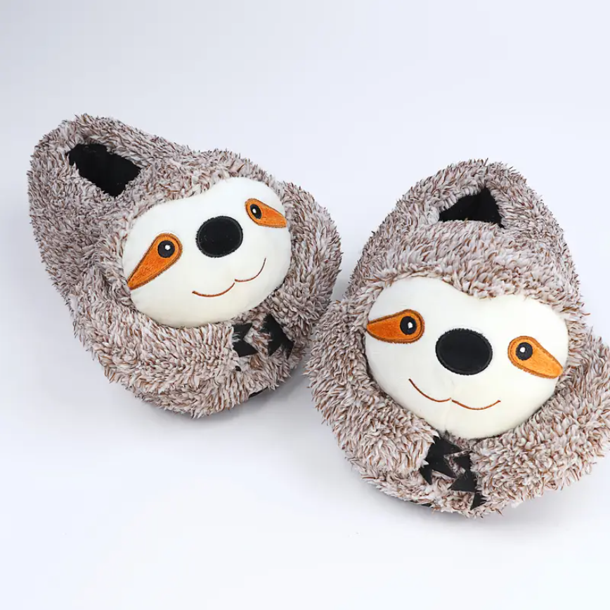 Тапочки игрушки мягкие и теплые домашние в виде Ленивца р. 39-40 - фото 3 Тапочки игрушки мягкие и теплые домашние в виде Ленивца р. 39-40 - фото 3