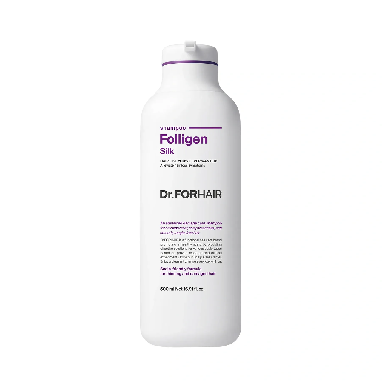 Шампунь Dr.FORHAIR Folligen Silk Shampoo для сухих и поврежденных волос 500 мл (532660)