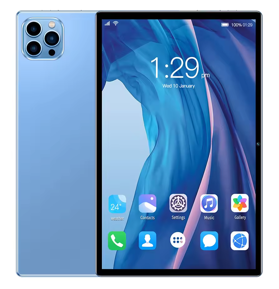 Планшет BDF P37 4ГБ 64ГБ Android 13 для работы и развлечений с IPS экраном 10,1 Blue (00431)