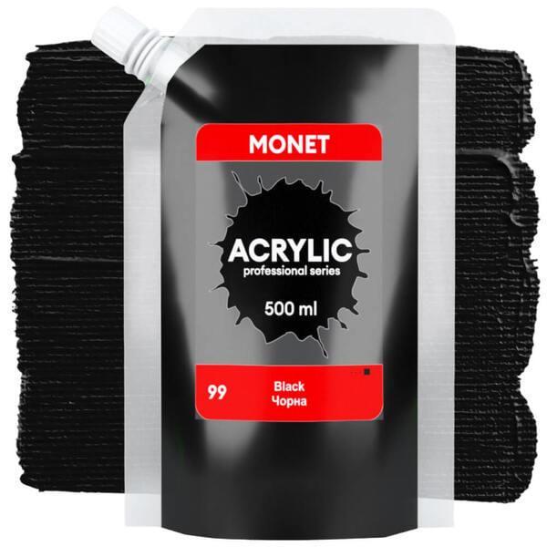 Акрилова фарба Monet 99 500 мл Чорний (500099) - фото 1 Акрилова фарба Monet 99 500 мл Чорний (500099) - фото 1