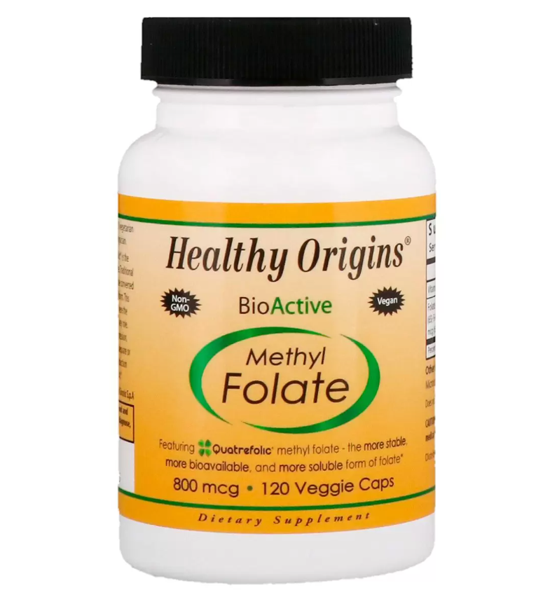 Фолиевая кислота Healthy Origins Methyl Folate 800 mcg 120 Veg Caps