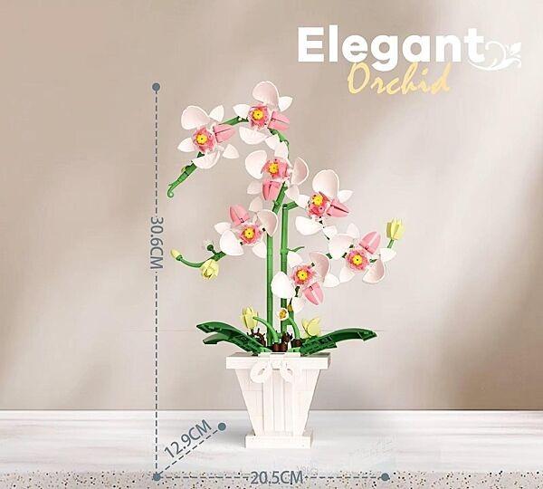 Конструктор декоративный белая Орхидея в горшке 718 дет. - фото 5 Конструктор декоративный белая Орхидея в горшке 718 дет. - фото 5
