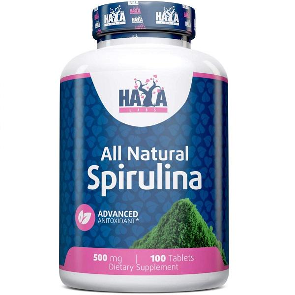 Спіруліна Haya Labs All Natural Spirulina 500 mg 100 Tabs