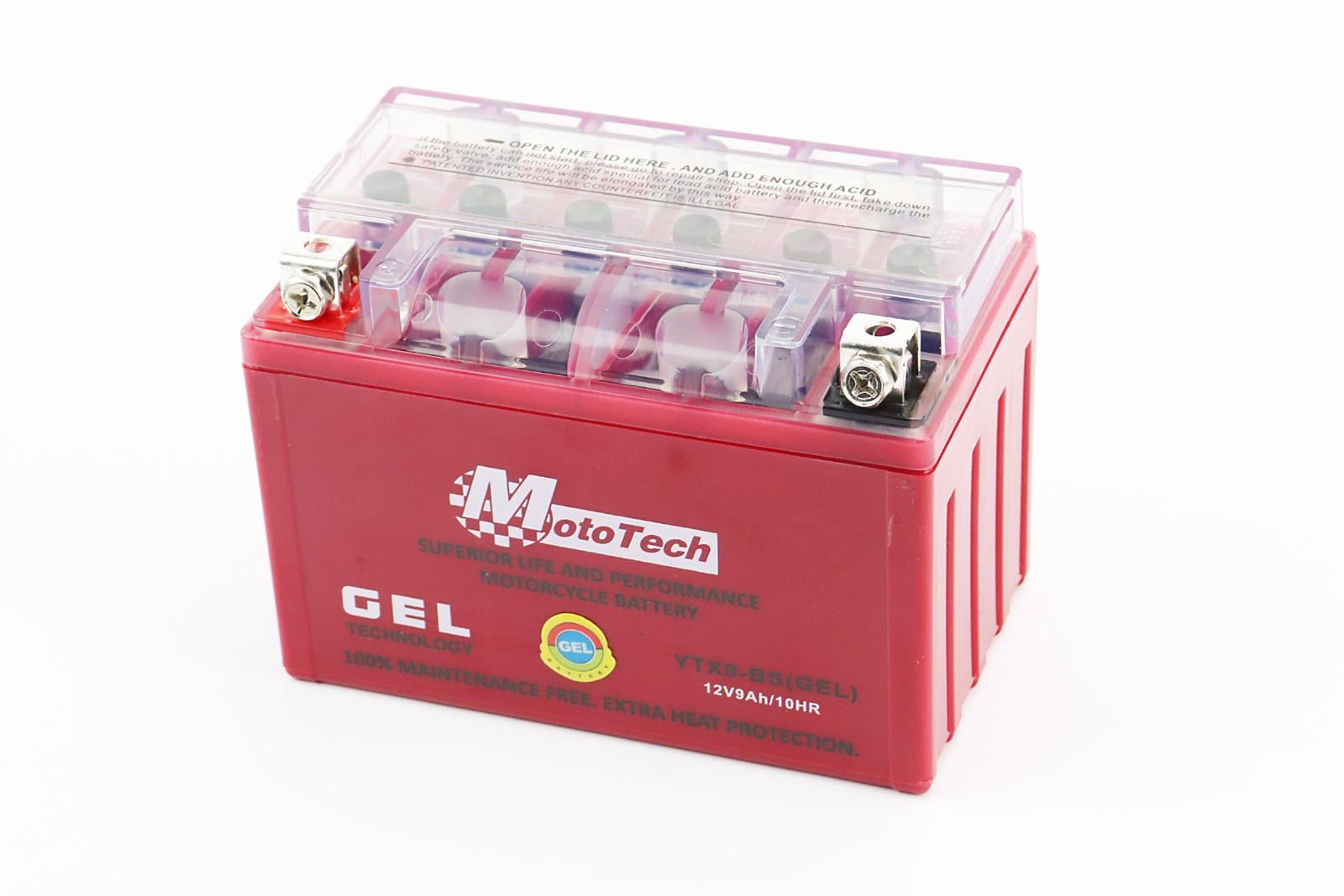 Аккумулятор YTX9-BS GEL 12V 9 Ah 150x87x107 мм (348012)