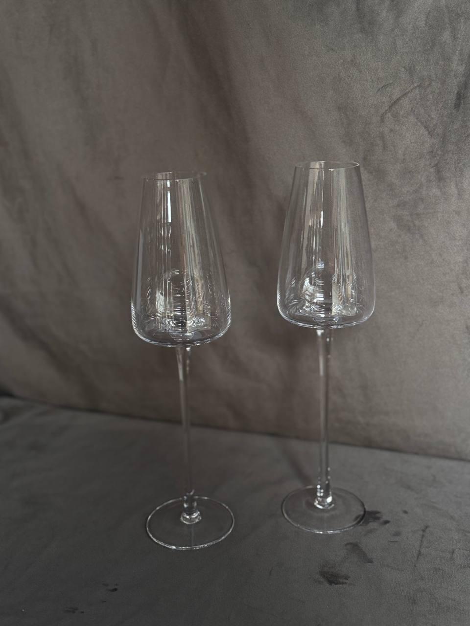 Набір келихів для шампанського Versailles Dallas скляних 300 мл 2 шт. Прозорий (VSC-61300) - фото 2 Набір келихів для шампанського Versailles Dallas скляних 300 мл 2 шт. Прозорий (VSC-61300) - фото 2