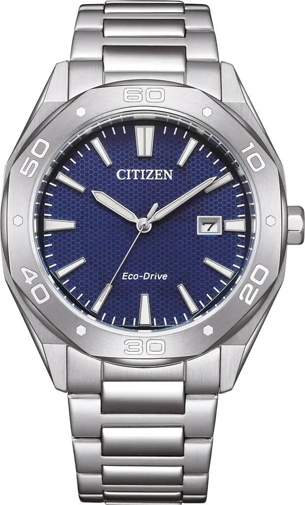 Наручний годинник чоловічий Citizen BM7631-52L Eco-Drive з сталевим корпусом/синім циферблатом та водозахистом 100 м