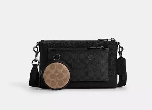 Сумка Coach Holden Crossbody In Blocked Signature Canvas Черный (b2431)