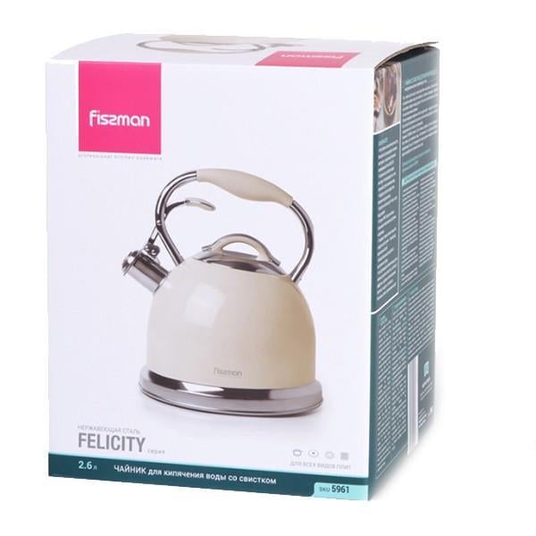 Чайник для кипячения воды Fissman Felicity 2,6 л Кофейный (5961) - фото 3