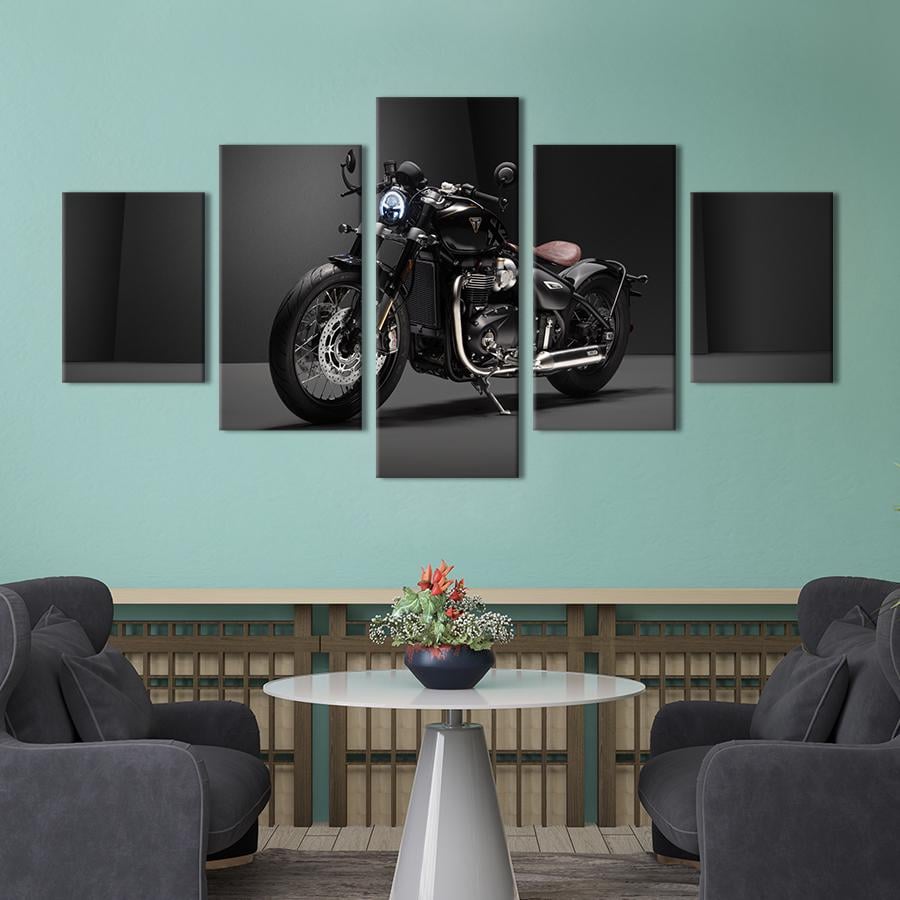 Картина на холсте Крутой мотоцикл Triumph Bobber Bonneville 187x94 см (1406-52)