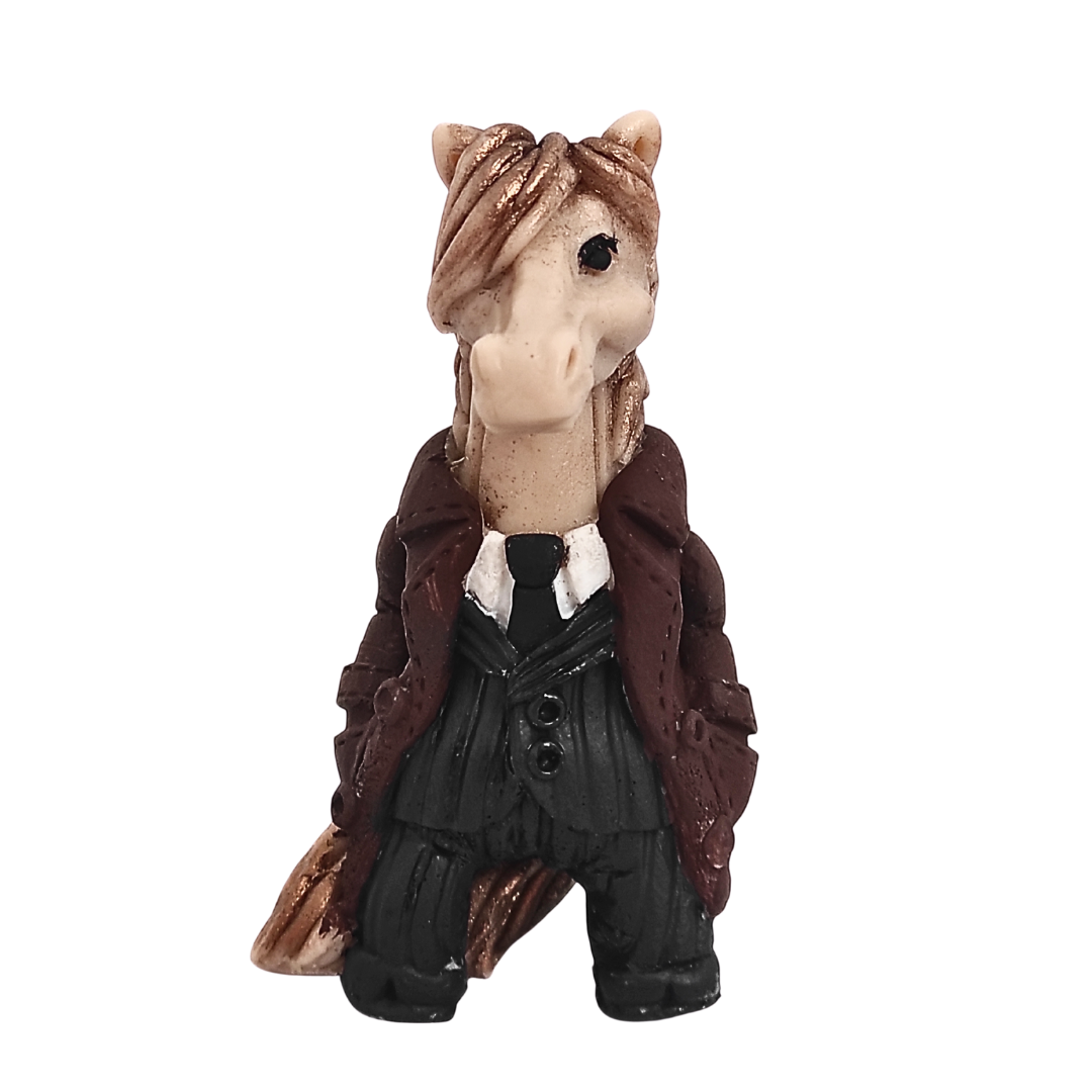 Мило ручної роботи Bila Lileya Кінь в пальто новорічне на підложці (MS-00082)