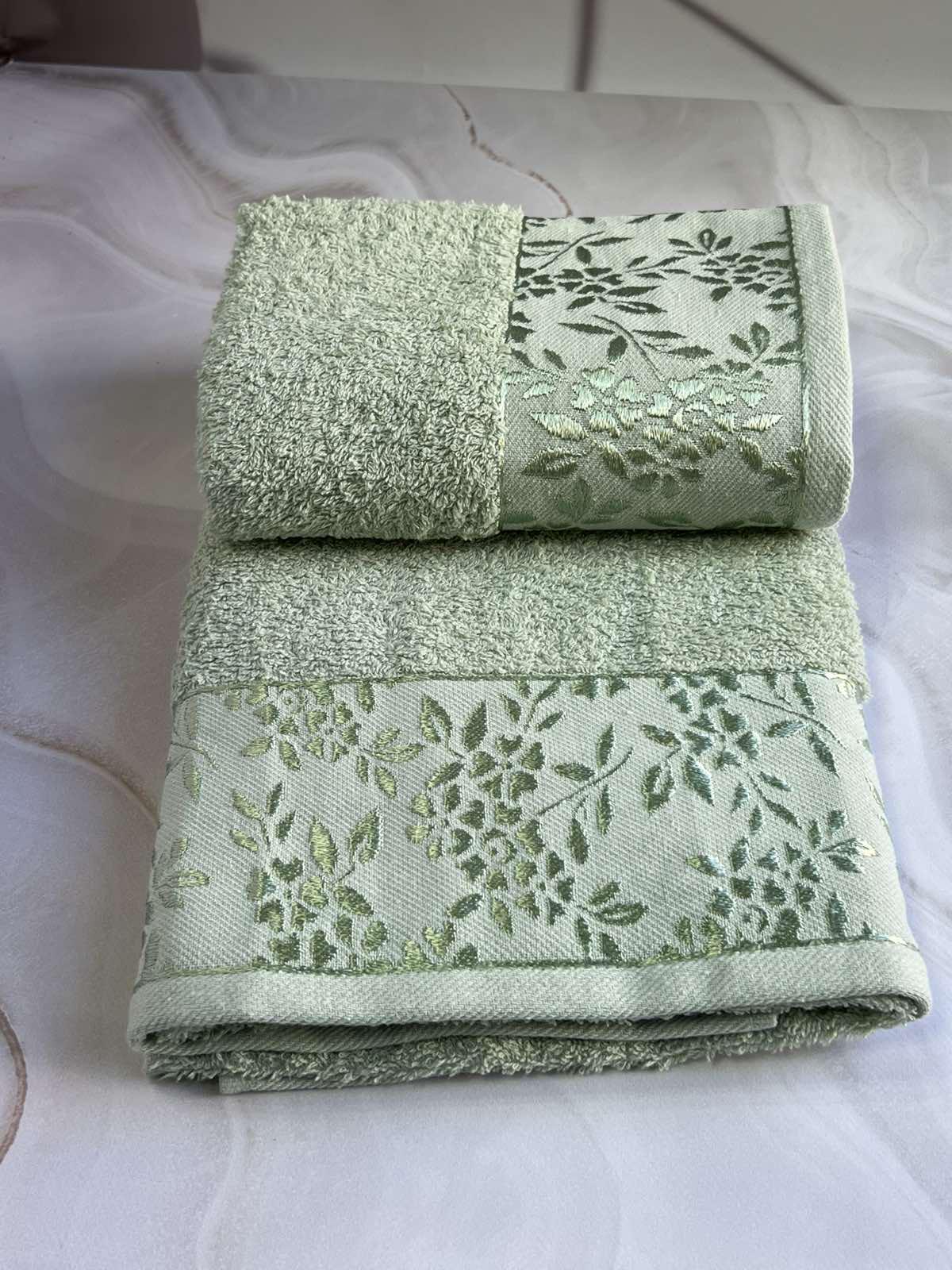 Набір рушників банне та для обличчя 70х40 см/50х90 см 2 шт. Зелений фісташковий (mame2v1cic1firtik) - фото 3 Набір рушників банне та для обличчя 70х40 см/50х90 см 2 шт. Зелений фісташковий (mame2v1cic1firtik) - фото 3