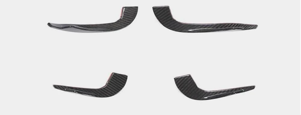 Накладки на передний бампер DDCarbon V2 для RS3 SD 2017-2020 для Audi A3 2012-2020 гг. карбон (132949)