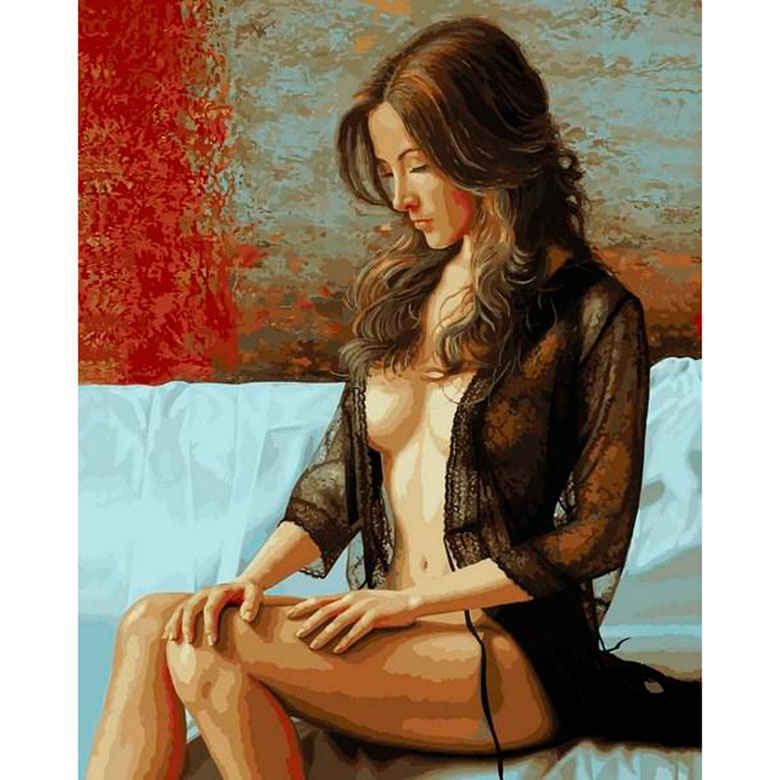 Картина по номерам Mariposa Задумчивая незнакомка 40x50 см (Q2287)