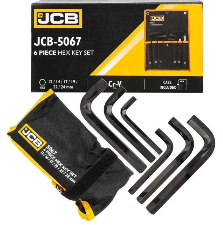 Haбіp ключів Г-подібний JCB Tools JCB-5067 в чохлі HEX 6 пр. 12-24 мм (JCB-5067)