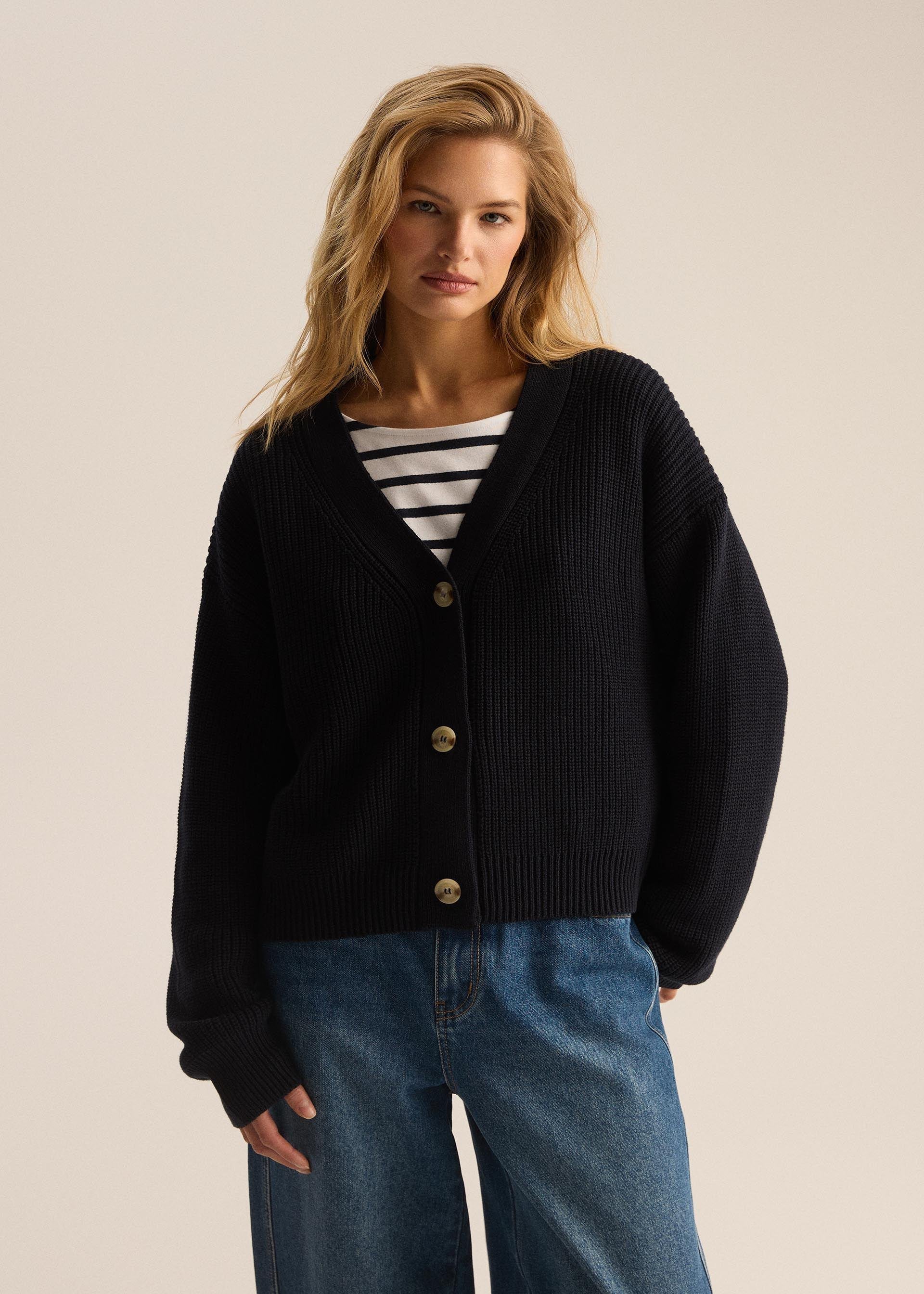 Кардиган женский Diverse LIMPID на пуговицах M Синий (5905384179579)