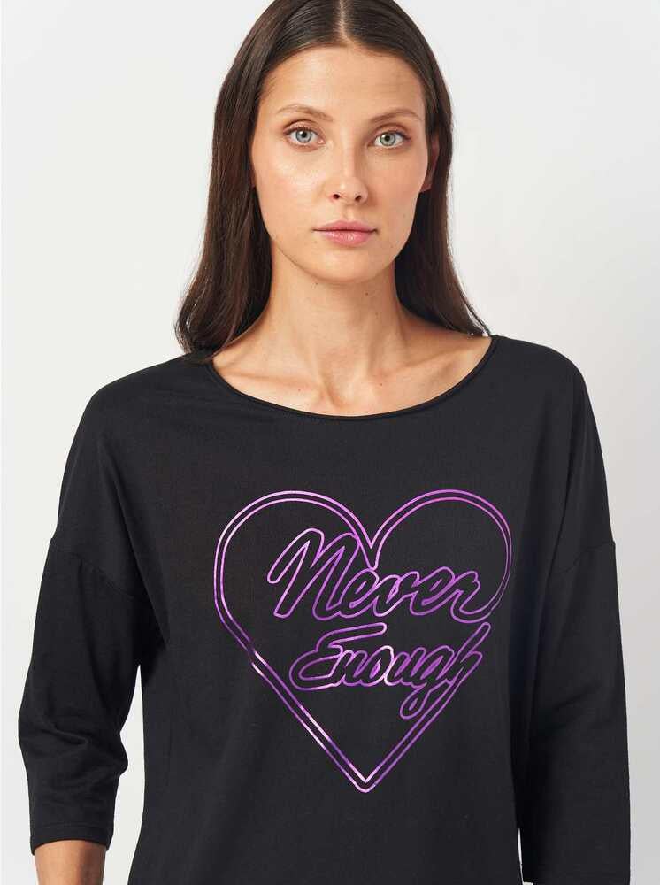 Футболка Q.Silver 41.810.39.4509x10 рукав 3-4 женская S Черный (183944) - фото 3