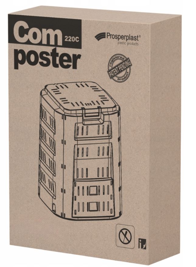 Компостер садовий Prosperplast Compogreen 220 л Чорний (IKST220C-S411) - фото 7 Компостер садовий Prosperplast Compogreen 220 л Чорний (IKST220C-S411) - фото 7