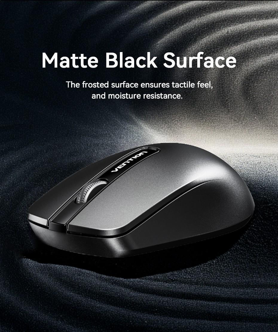 Миша комп'ютерна Vention 2.4G 1200DPI бездротова 3 кнопки USB-A Чорний (KTBB0) - фото 6 Миша комп'ютерна Vention 2.4G 1200DPI бездротова 3 кнопки USB-A Чорний (KTBB0) - фото 6